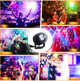 LED Stage Disco Light Rotating DJ Ball Strobe Remote Sound Control Magic Dance Car RGB Christmas Gift Club Party Laser Show Lamp
