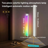 RGB Ambient Sensor Light - Rechargeable Magnetic Wall Lamp Mood Ambient Light for Cabinet Hallway Stair