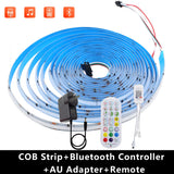 Tuya Wifi RGBIC COB LED Strip Light 24V 12V WS2811 High Brightness 720LEDs/m Bluetooth APP Control Addressable FOB Light Tape