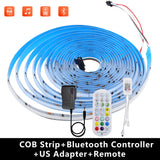 Tuya Wifi RGBIC COB LED Strip Light 24V 12V WS2811 High Brightness 720LEDs/m Bluetooth APP Control Addressable FOB Light Tape