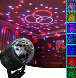 LED Stage Disco Light Rotating DJ Ball Strobe Remote Sound Control Magic Dance Car RGB Christmas Gift Club Party Laser Show Lamp