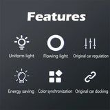 Ouchuangbo LED Ambient Light For RAV4 2019-2024 Atmosphere Lamp Backlight Kit Dynamic Trim Internal lighting lumini ambiental