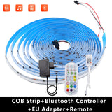 Tuya Wifi RGBIC COB LED Strip Light 24V 12V WS2811 High Brightness 720LEDs/m Bluetooth APP Control Addressable FOB Light Tape