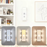 RGB Smart Motion Sensor Night Lights LED Wall Lamps USB Rechargeable for Bedroom Hallway Stairs Office Ambient Lighting