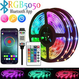 LED Strip RGBIC 5050 WS2812b Bluetooth App Control Chasing Effect Lights Flexible Tape Diode Ribbon TV BackLight Room Decorate