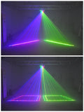 Party lights, DJ disco lights, 4-beam DMX and voice-controlled laser lights, light show stroboscopic party lights ambient lights