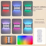 RGB Smart Motion Sensor Night Lights LED Wall Lamps USB Rechargeable for Bedroom Hallway Stairs Office Ambient Lighting