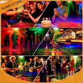 SUNRI-Mini Disco Strobe Lights RGB With Remote Control For Rave Club Dance Bar Gig DJ Lighting