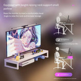 Ergonomic Large Gaming Desk, K-Shaped Gaming Table, PC Gaming Workstation Home Office Desks, Space-Saving, Easy to Assemble