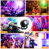 LED Stage Disco Light Rotating DJ Ball Strobe Remote Sound Control Magic Dance Car RGB Christmas Gift Club Party Laser Show Lamp