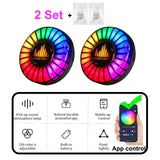 Car Music Rhythm Lamp Air Freshener RGB LED Strip Sound Control Voice Rhythm Atmosphere Light 256 Colors Option App Control