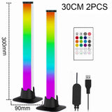 RGB Desktop Light Bar app Remote Sound Control Music Sync Ambient Pickup Lamp USB Mood LED Bar Lights for Bedroom Living Room