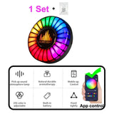 Car Music Rhythm Lamp Air Freshener RGB LED Strip Sound Control Voice Rhythm Atmosphere Light 256 Colors Option App Control