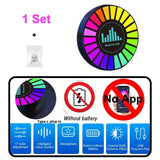 Car Music Rhythm Lamp Air Freshener RGB LED Strip Sound Control Voice Rhythm Atmosphere Light 256 Colors Option App Control
