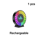 LED Music Sound Control Car Ambient Light Adjustabl Automotivo Strip RGB Pickup Light Rhythm Lamp For Automobiles Family Party