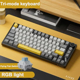 Ajazz Ak820 Pro RGB Tri-Mode Gaming Mechanical Keyboard 82 Key upgrade Wireless Gamer Keyboard Custom Gasket for Pc Laptop