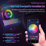 Car Music Rhythm Lamp Air Freshener RGB LED Strip Sound Control Voice Rhythm Atmosphere Light 256 Colors Option App Control