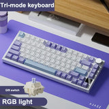 Ajazz Ak820 Pro RGB Tri-Mode Gaming Mechanical Keyboard 82 Key upgrade Wireless Gamer Keyboard Custom Gasket for Pc Laptop