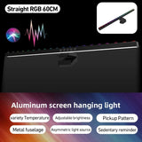 RGB Atmosphere Pickup Light Bar Computer Screen Hanging Lamp LED Monitor Light for Work Study Reading Gaming Dimming Lighting