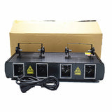 Party lights, DJ disco lights, 4-beam DMX and voice-controlled laser lights, light show stroboscopic party lights ambient lights