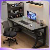 Gaming Desk Computer Desk with Shelf Office Desk for Home Study Room Simple Modern Adjustable Height Workstation Table PC