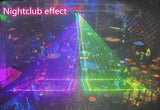 Party lights, DJ disco lights, 4-beam DMX and voice-controlled laser lights, light show stroboscopic party lights ambient lights