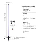 RGB LED Floor Lamp Remote APP Control Music Sync Corner Mood Lighting Smart Modern Mood Standing Lights for Bedroom Living Room
