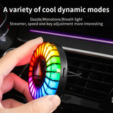 Car Music Rhythm Lamp Air Freshener RGB LED Strip Sound Control Voice Rhythm Atmosphere Light 256 Colors Option App Control