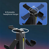 GB Headphone Stand for Desk - Controller Stand & Gaming Headset Holder with USB & Type-C Ports, Rotatable Earphone