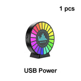 LED Music Sound Control Car Ambient Light Adjustabl Automotivo Strip RGB Pickup Light Rhythm Lamp For Automobiles Family Party