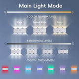 RGB Smart Motion Sensor Night Lights LED Wall Lamps USB Rechargeable for Bedroom Hallway Stairs Office Ambient Lighting