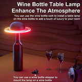 RGB Music Sync Table Lamp Wine Bottle Mood Lamp Touch Control -Rechargeable LED Atmosphere Night Light for Room Bar Party Decor