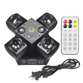 48W Colorful LED Beam Moving Head Light Red&Green Laser White Flash Lights DMX512 Sound Control For DJ Party