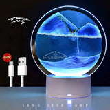 Quicksand Table Lamp Internet Red Hourglass Decompression Ornament 3D Three-dimensional Sand Painting Water Painting Colorful
