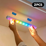 RGB Ambient Sensor Light - Rechargeable Magnetic Wall Lamp Mood Ambient Light for Cabinet Hallway Stair
