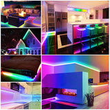 Tuya WiFi LED Neon Strip Light 12V RGBIC Smart Strip Light IP67 Waterproof RGB Chasing Flexible Tape Dream Color with Alexa