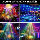 Party Disco Ball Dj Disco Light Strobe Dance Sound Activated with Remote Control Stage Rave Light Ocean Star Projector for Club