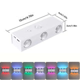 RGB Smart Motion Sensor Night Lights LED Wall Lamps USB Rechargeable for Bedroom Hallway Stairs Office Ambient Lighting
