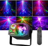 Party Lights,Disco DJ Strobe Light Rave Stage Projector Effect Dance Club Light Sound Activated with Remote Control for Parties