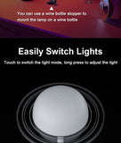 RGB Music Sync Table Lamp Wine Bottle Mood Lamp Touch Control -Rechargeable LED Atmosphere Night Light for Room Bar Party Decor