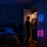 RGB Smart Motion Sensor Night Lights LED Wall Lamps USB Rechargeable for Bedroom Hallway Stairs Office Ambient Lighting