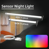 RGB Ambient Sensor Light - Rechargeable Magnetic Wall Lamp Mood Ambient Light for Cabinet Hallway Stair