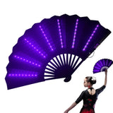 Rave Hand Fan Light up Rave Handheld Fan Travel Multipurpose Handheld Fan Carnival Accessories for Belly Dancing Performances
