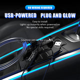 RGB Automobile interior ambient lighting 1M2M3M4M5M Remote control neon lights Voice control USB Fiber Optic Atmosphere Lamp
