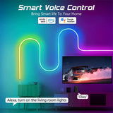 Tuya WiFi LED Neon Strip Light 12V RGBIC Smart Strip Light IP67 Waterproof RGB Chasing Flexible Tape Dream Color with Alexa