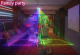 Party lights, DJ disco lights, 4-beam DMX and voice-controlled laser lights, light show stroboscopic party lights ambient lights