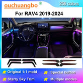 Ouchuangbo LED Ambient Light For RAV4 2019-2024 Atmosphere Lamp Backlight Kit Dynamic Trim Internal lighting lumini ambiental