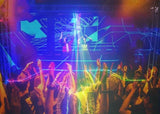 Party lights, DJ disco lights, 4-beam DMX and voice-controlled laser lights, light show stroboscopic party lights ambient lights