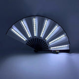 New color design colorful change rechargeable LED fan rave party lighting supplies 13inches fan glowing for music disco party