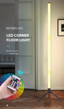 RGB LED Floor Lamp Remote APP Control Music Sync Corner Mood Lighting Smart Modern Mood Standing Lights for Bedroom Living Room